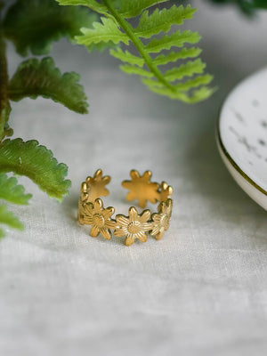 Flowers Gold Ring