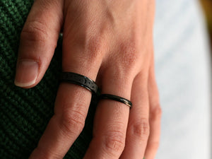 Zen Black Spinner Ring