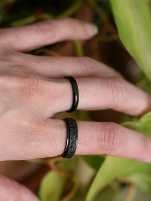 Zen Black Spinner Ring