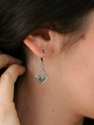 Boucles d'oreilles Vague argent