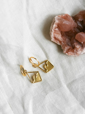 Boucles d'oreilles Vague doré