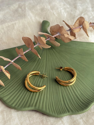 Clous d'oreilles Éden doré