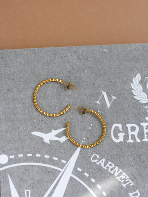 Clous d'oreilles Pyrgos doré