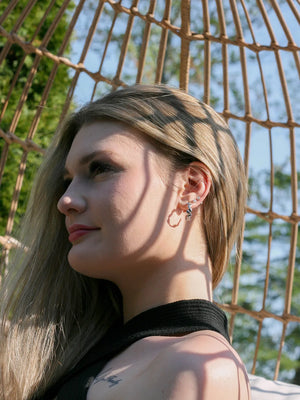 Clous d'oreilles Leaf argent