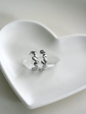 Clous d'oreilles Leaf argent