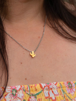 Collier Cactus doré
