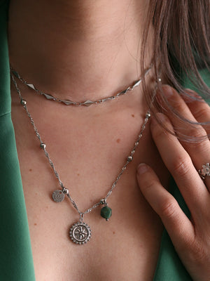 Collier choker Utopia argent