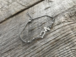 Heartbeat argent - Milie Bijoux