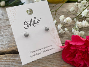 Clous d'oreilles Cassis argent