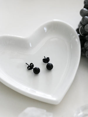 Clous d'oreilles Baccara noir