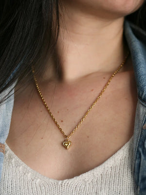 Collier Accroche-cœur doré