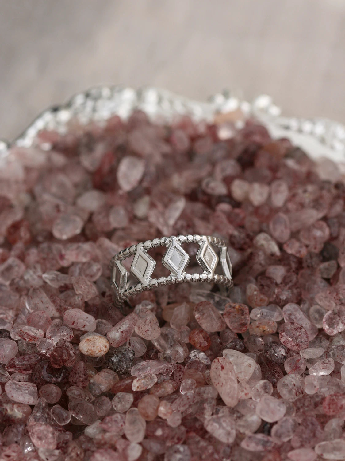 Silver Diamonds ring