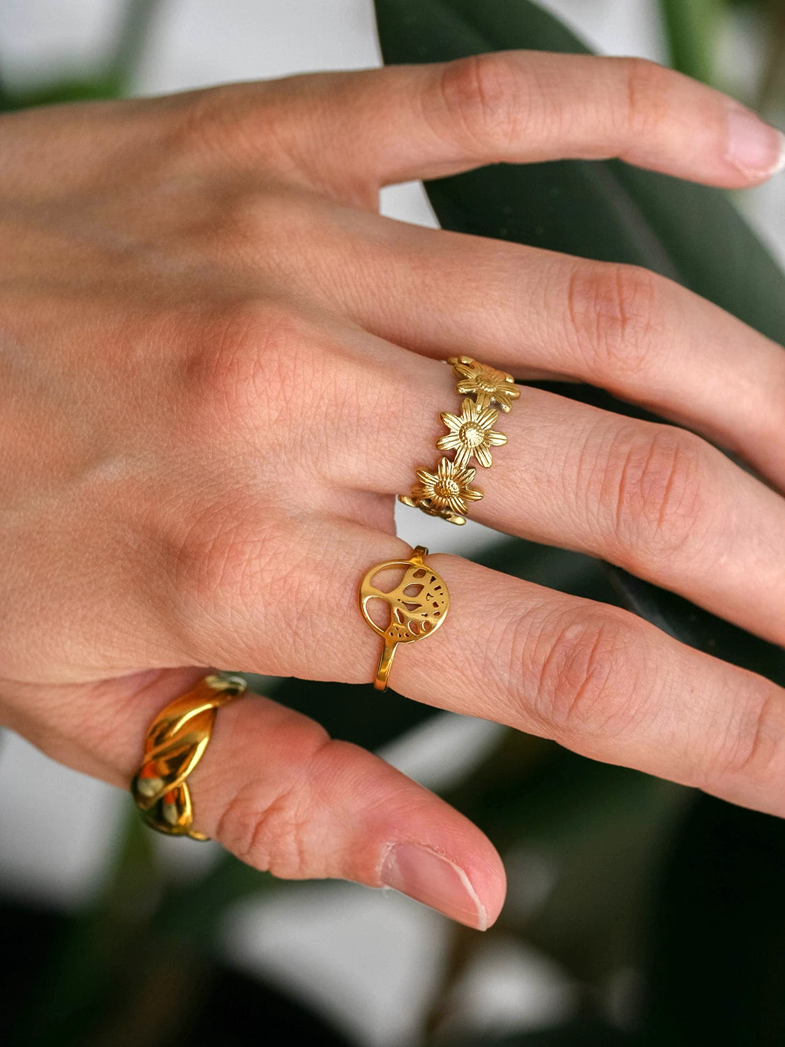 Flowers Gold Ring