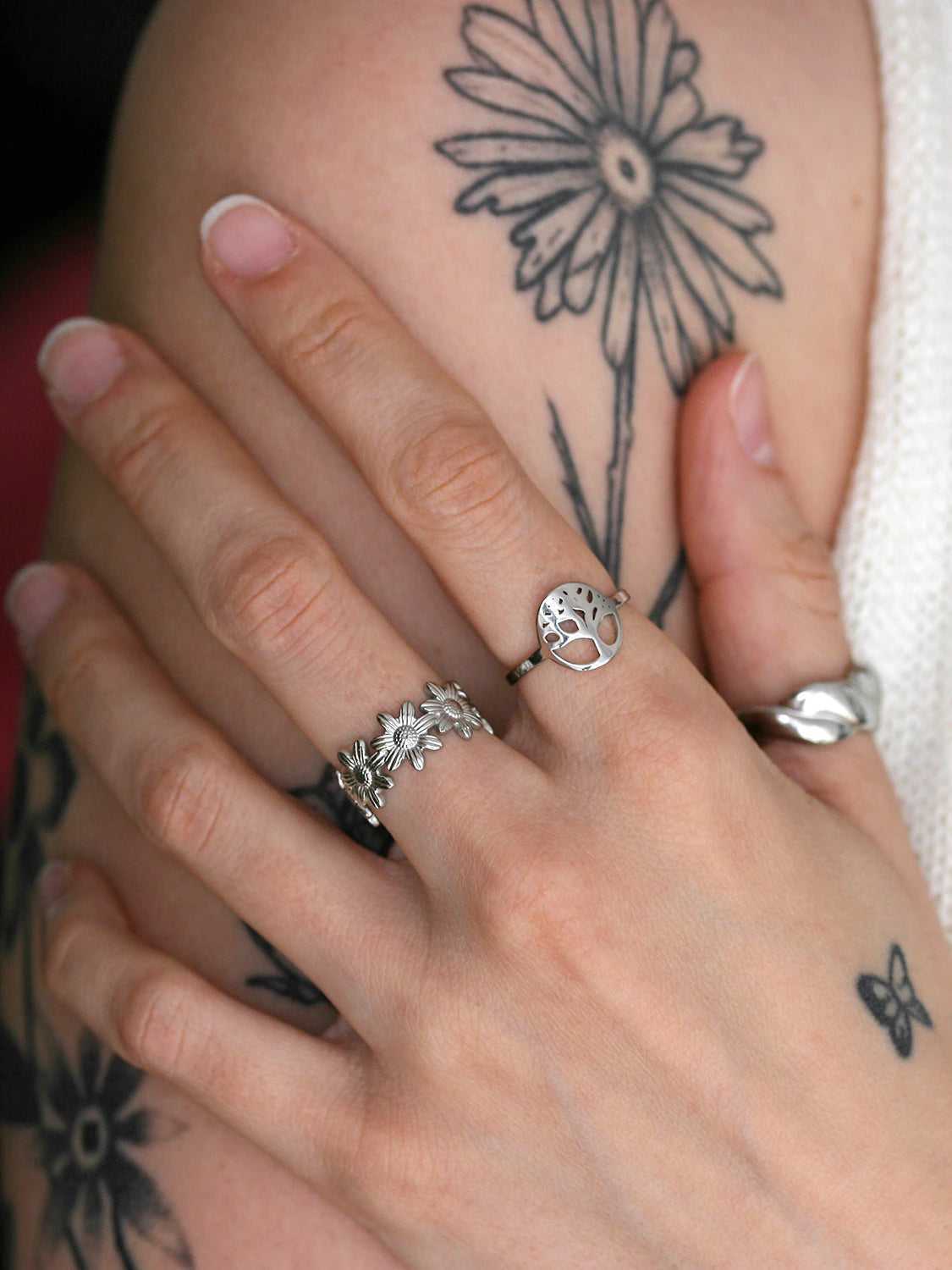 Flowers Silver Ring