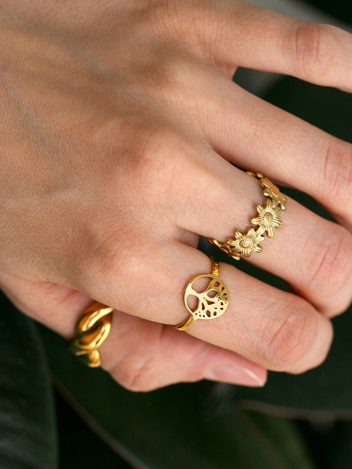 Flowers Gold Ring
