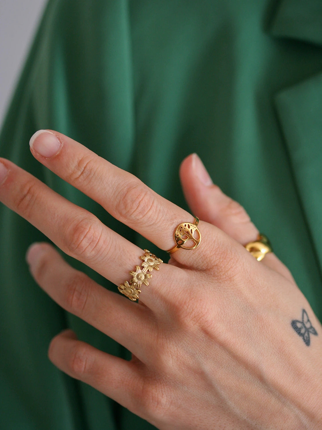 Flowers Gold Ring
