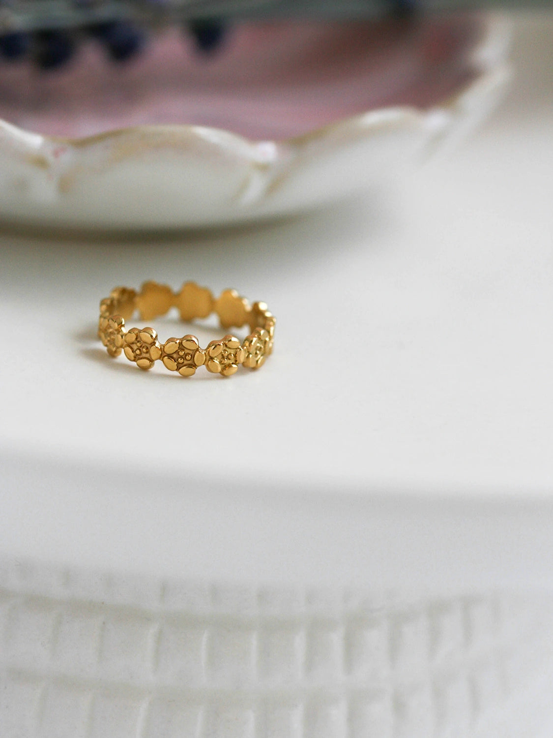 Bague Iris doré