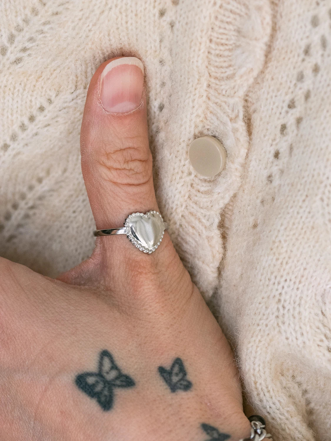 Silver One Love Ring (Large Size)