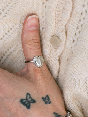 Bague One love argent (grande taille)