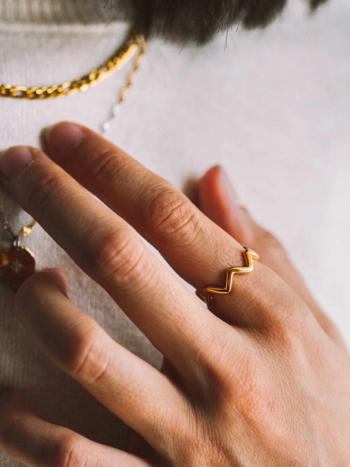 Gold SHE IS Magnetic Ring