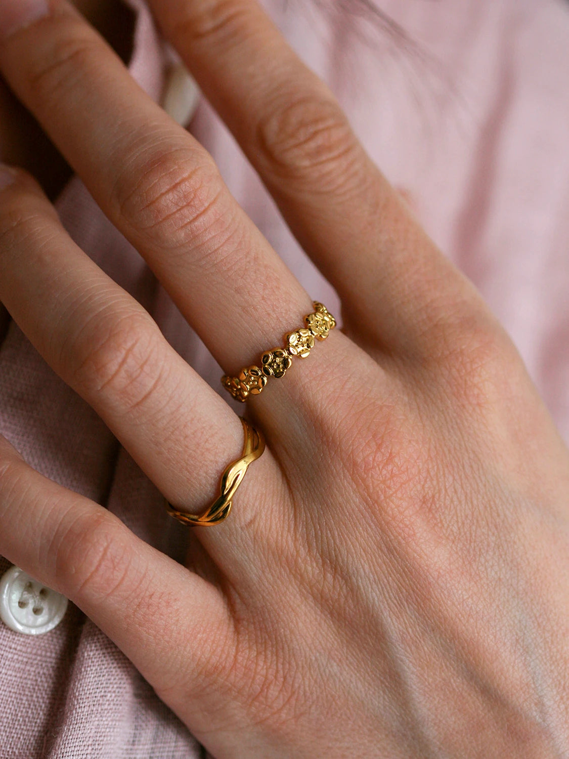 Bague Iris doré