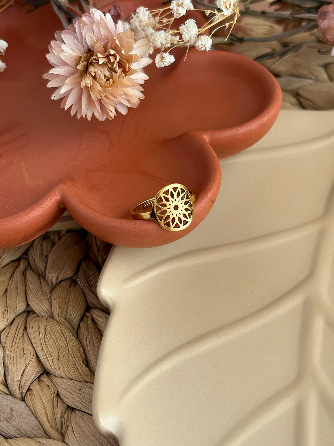 Bague Mandala doré