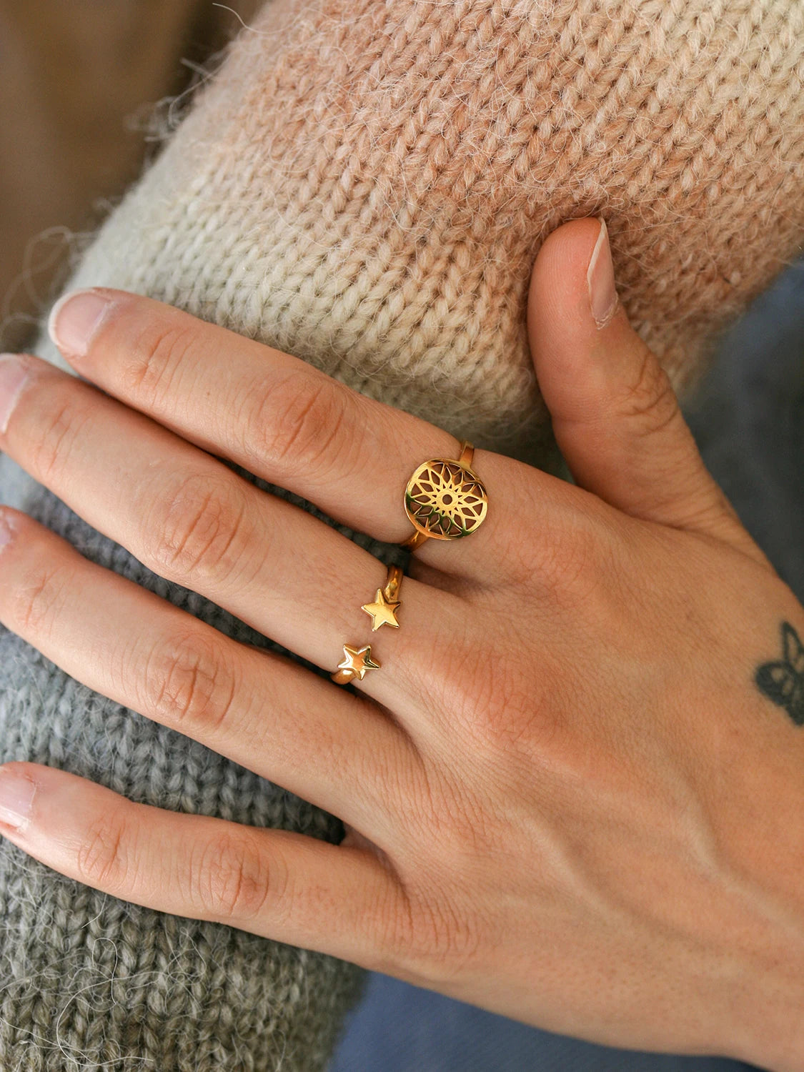 Bague Mandala doré