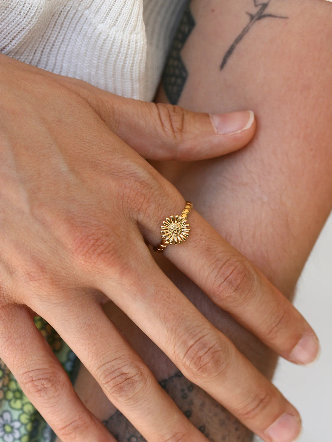 Bague Marguerite doré