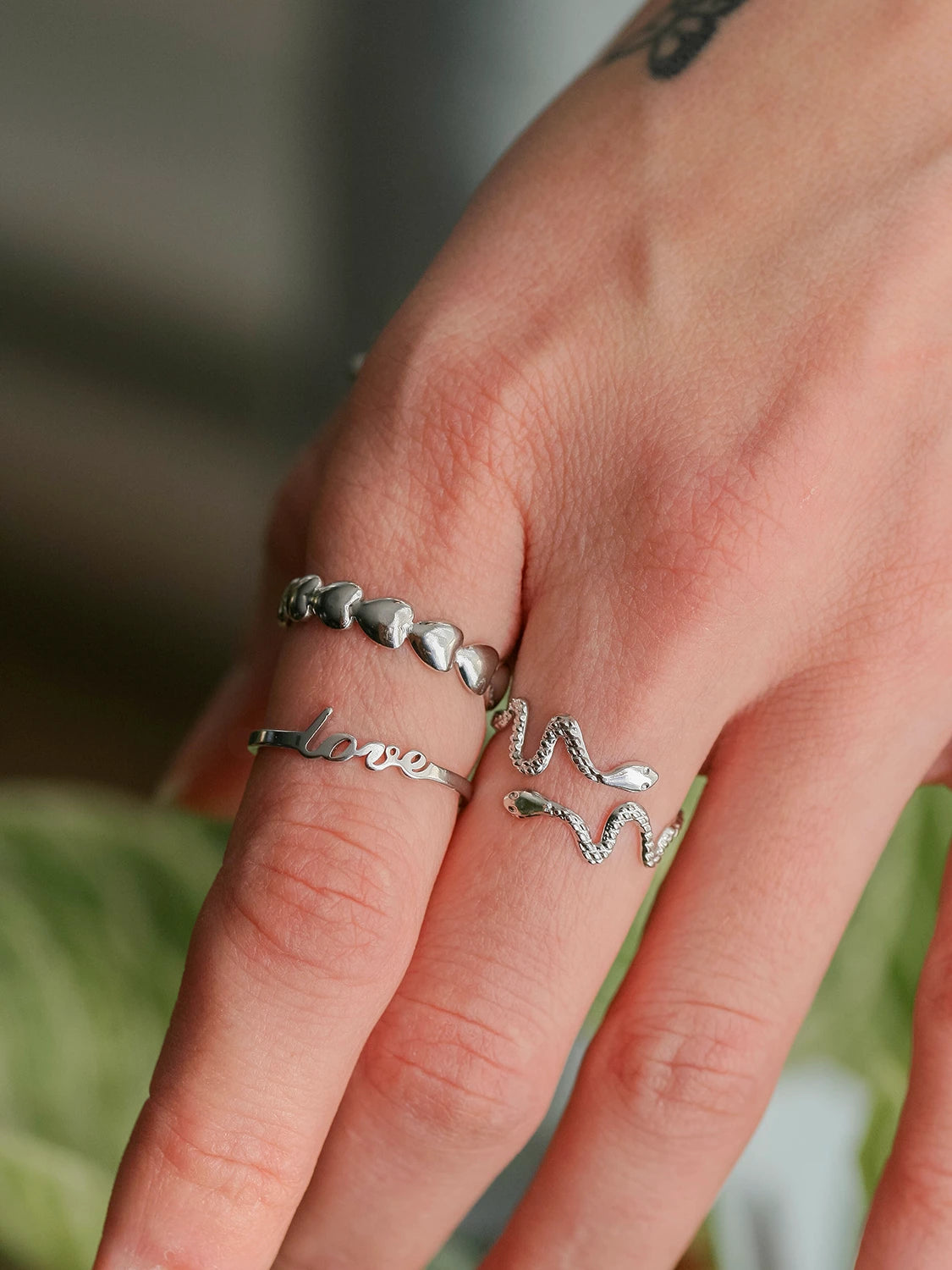 Silver Love ring