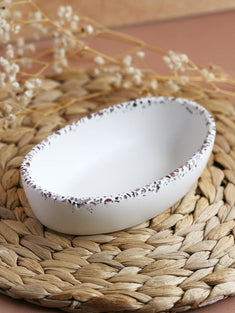 Grand bol ovale décoratif Jasmine – Pierres fines
