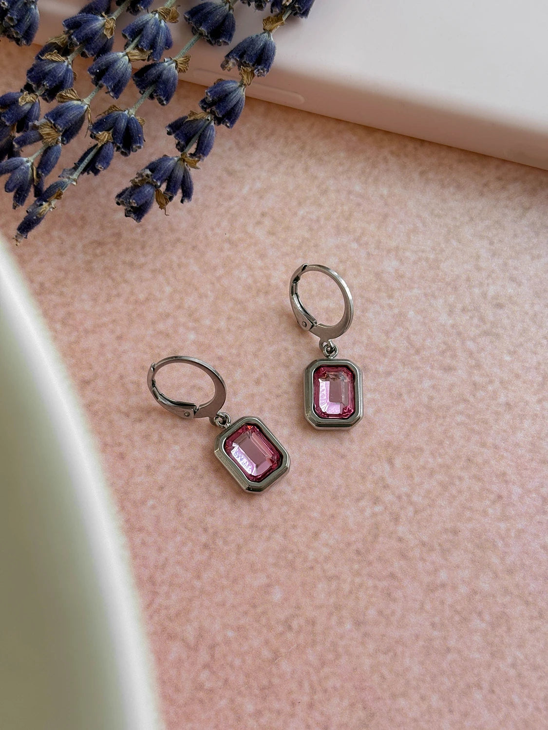 Boucles d'oreilles Saly rose