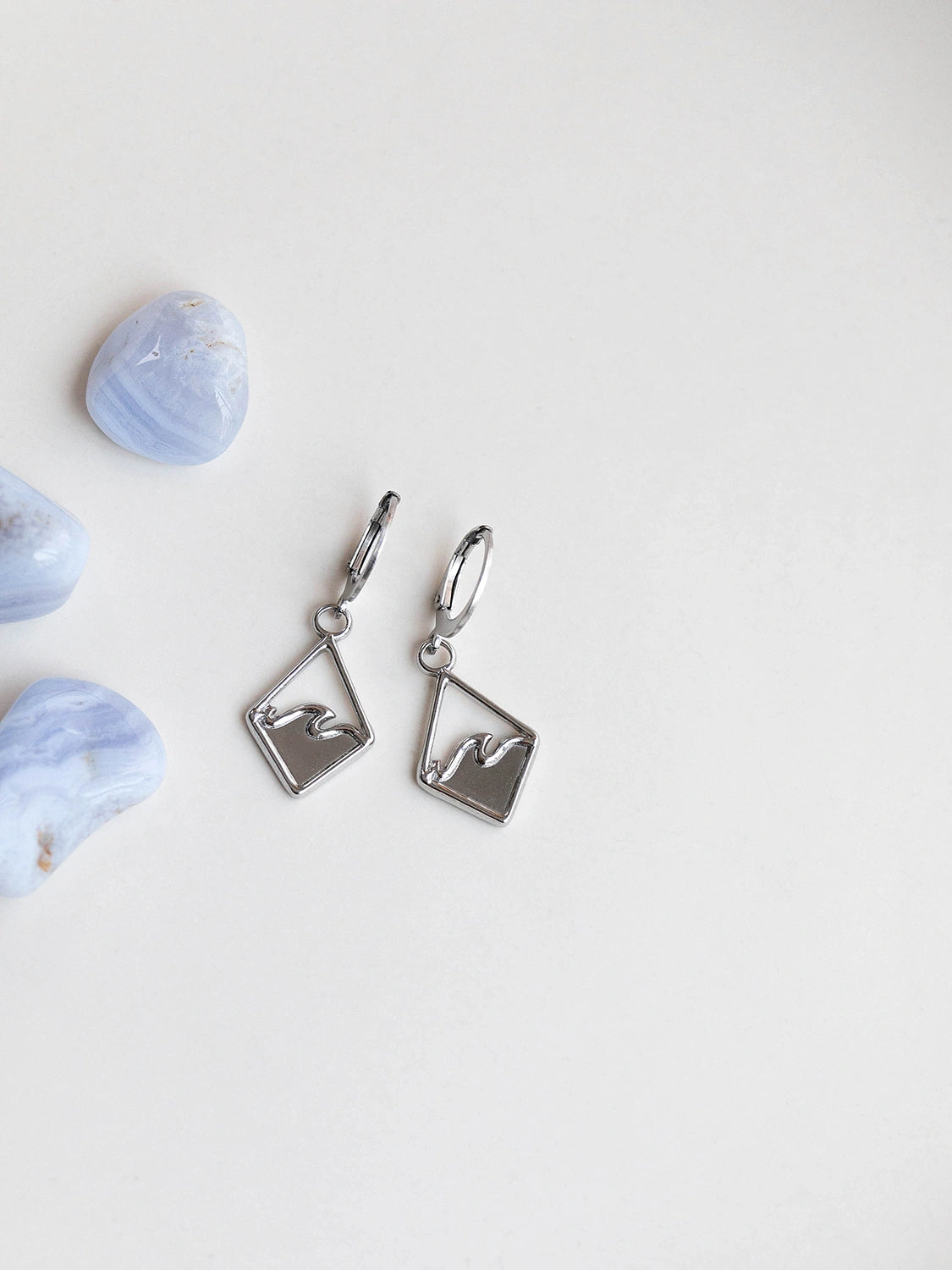 Boucles d'oreilles Vague argent