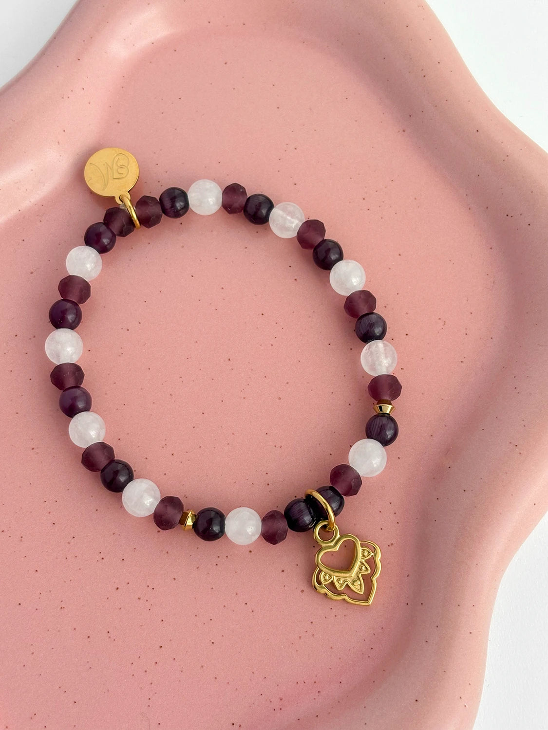 Bracelet Cœur enchanté doré