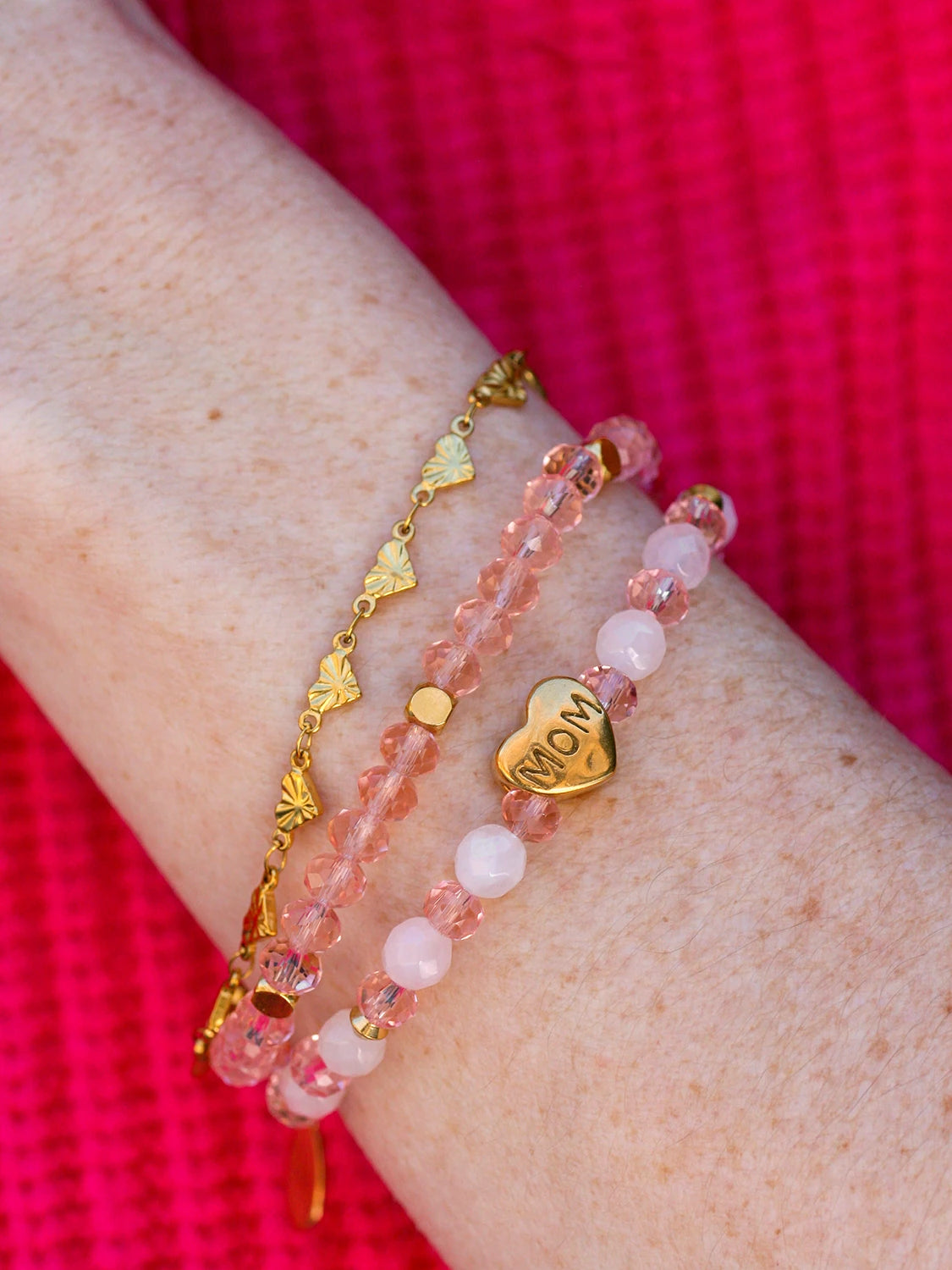 Gold heart bracelet