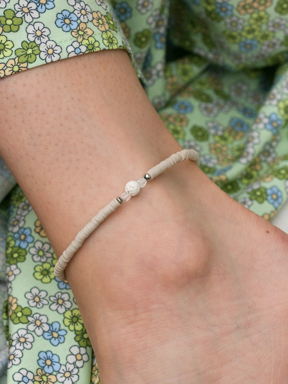 Bracelet de cheville Rétro beige