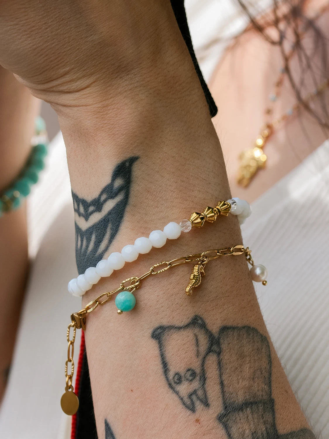 Bracelet Nacre doré