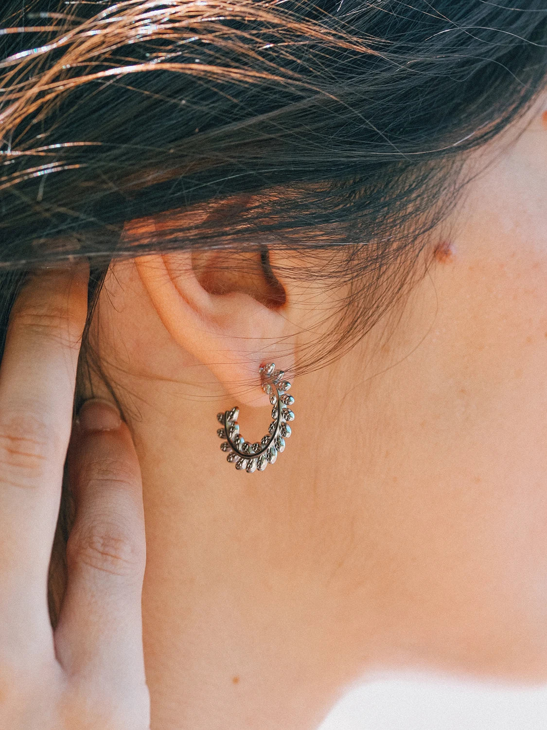 Clous d'oreilles Fylla argent