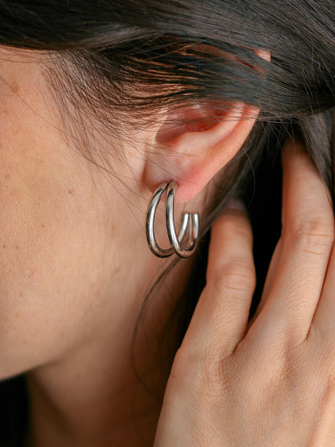 Clous d'oreilles Éden argent