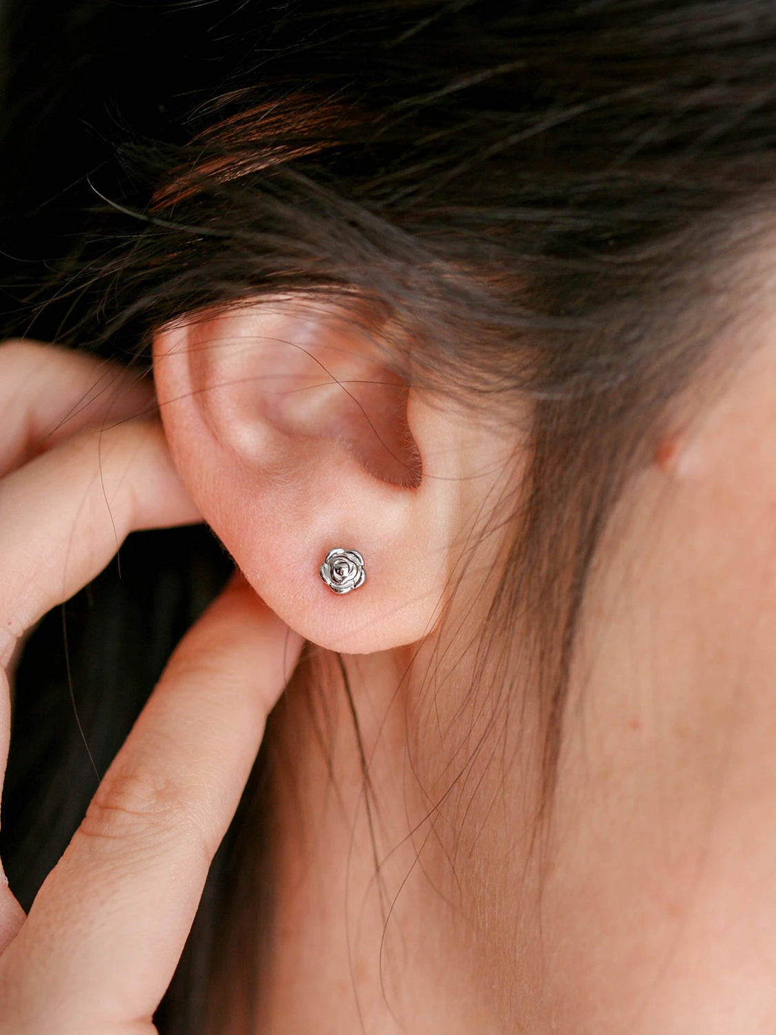 Clous d'oreilles Fiore argent