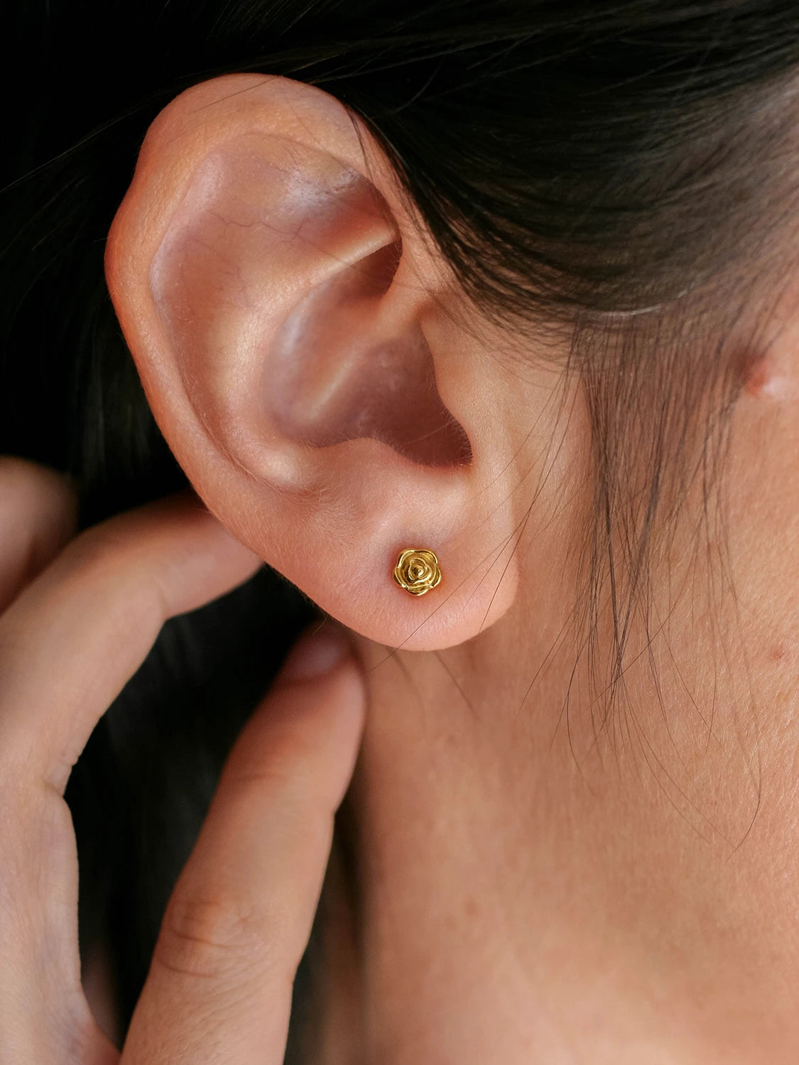 Clous d'oreilles Fiore doré