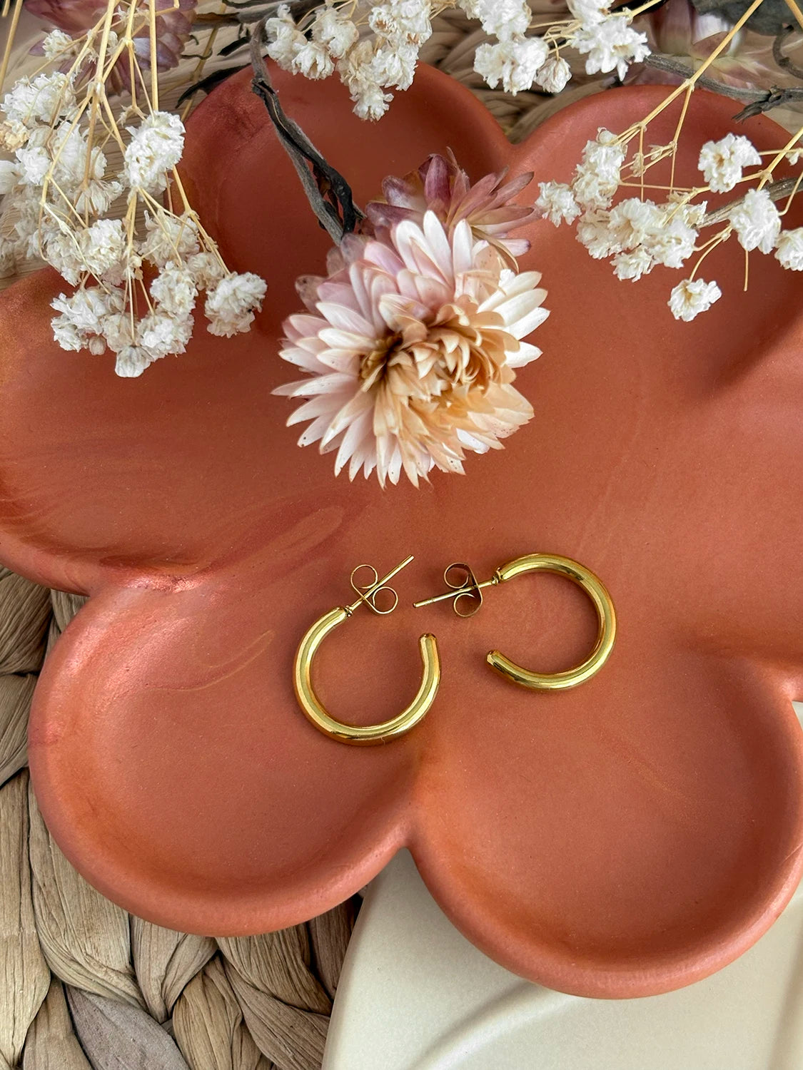 Clous d’oreilles Évidence doré