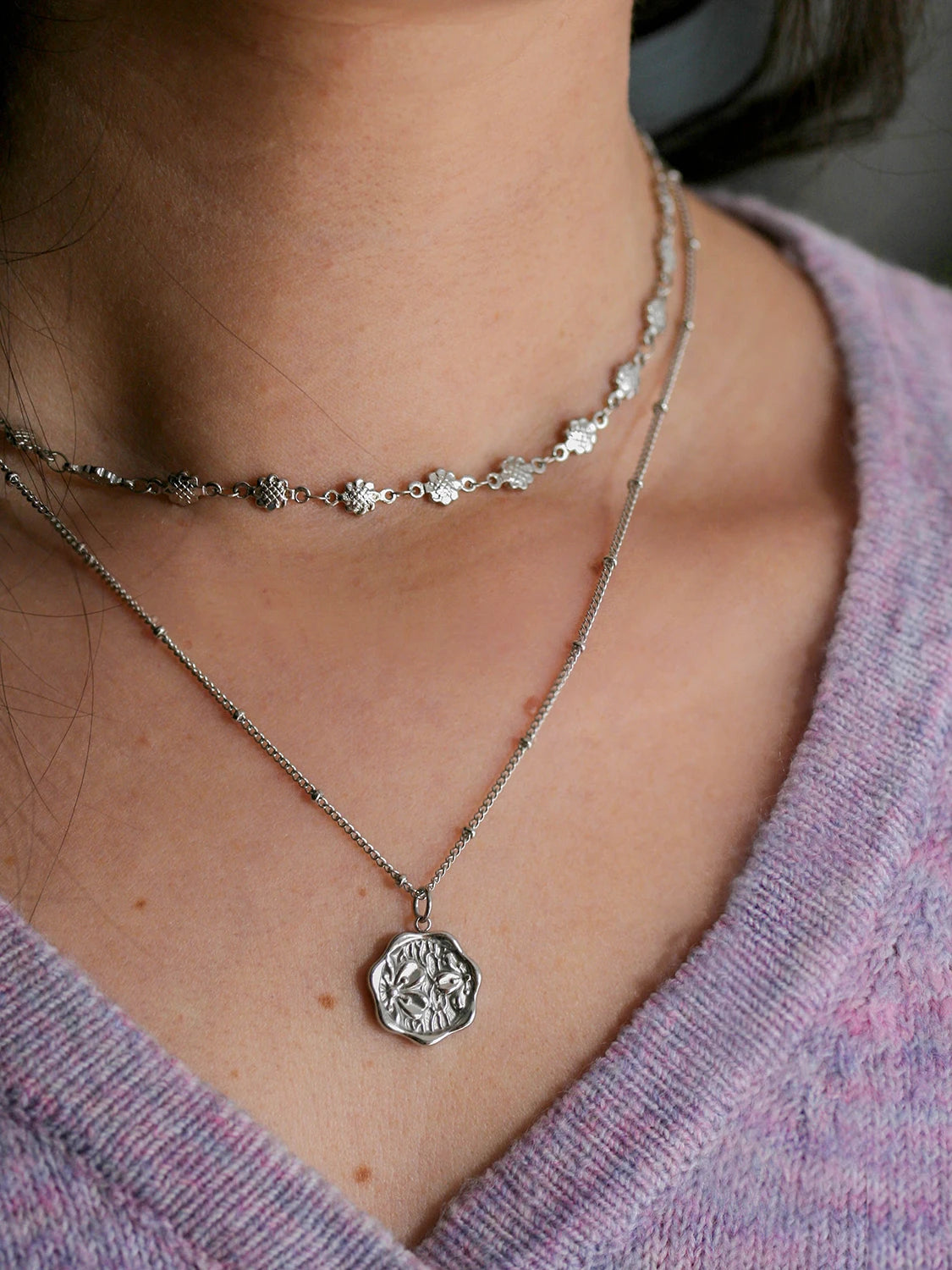 Collier Freesia argent