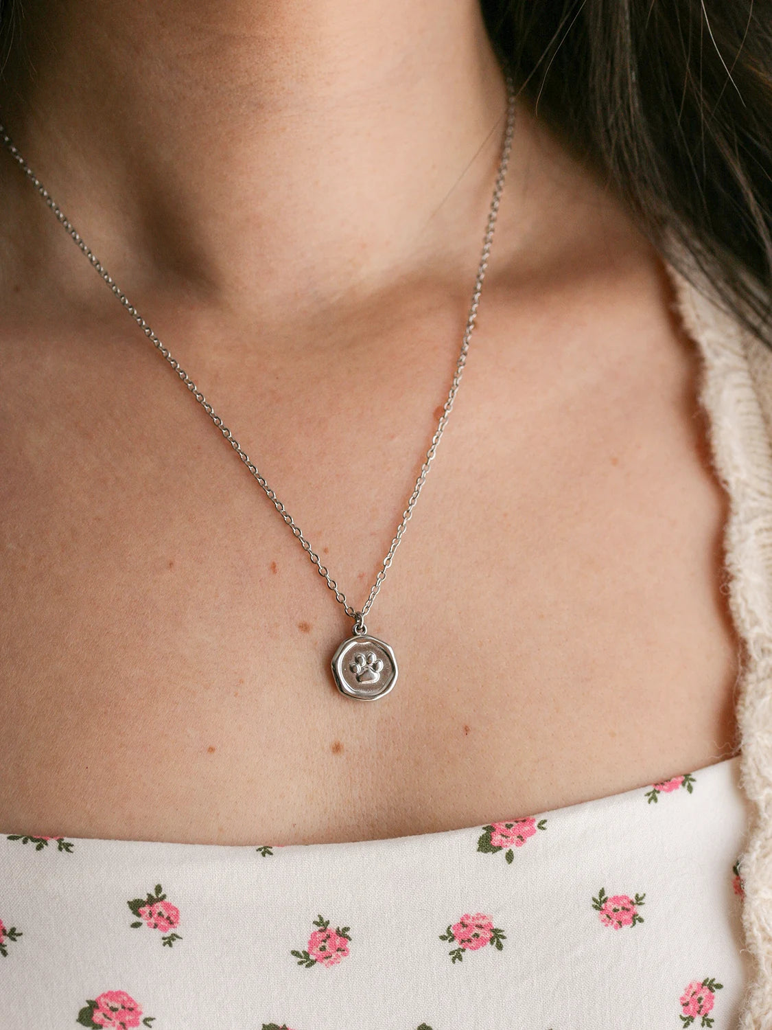 Collier Paws argent