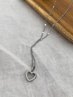 Collier Stolen Heart argent