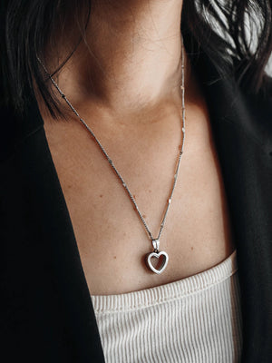 Collier Stolen Heart argent