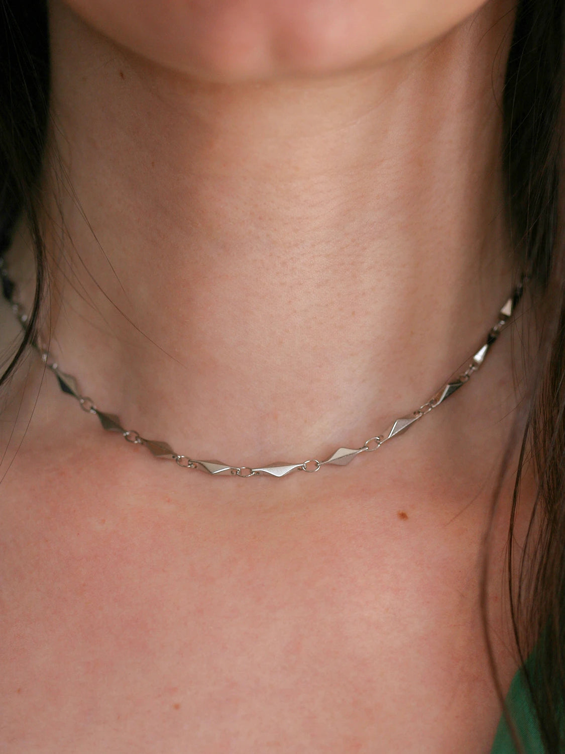 Collier choker Utopia argent