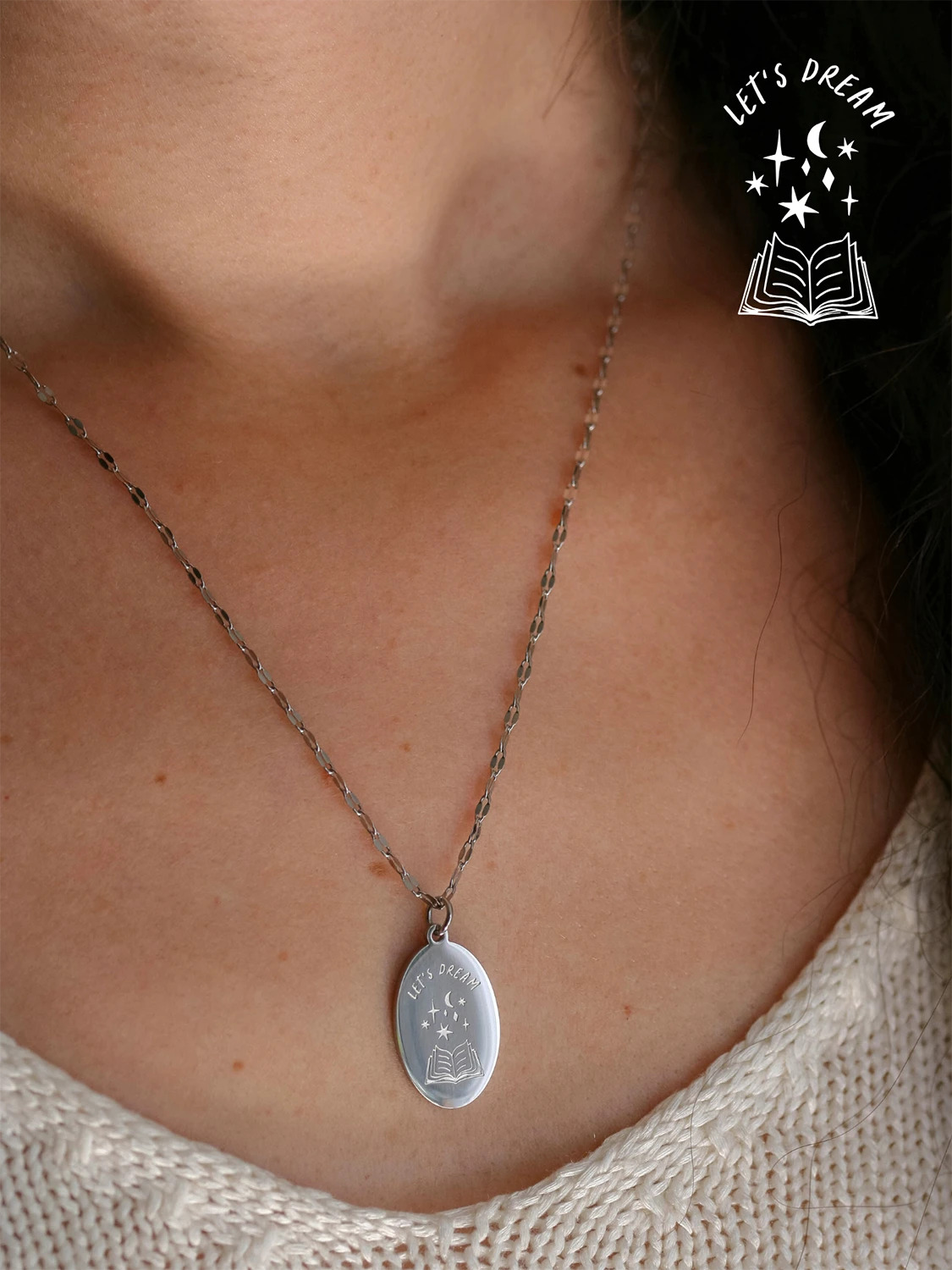Let’s dream Necklace (For book lovers 📚)