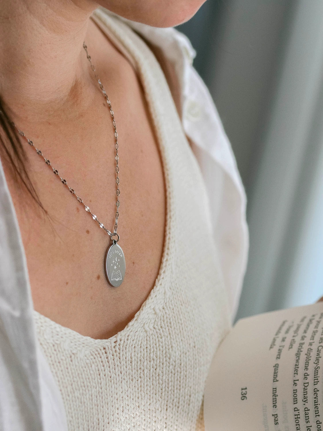 Let’s dream Necklace (For book lovers 📚)