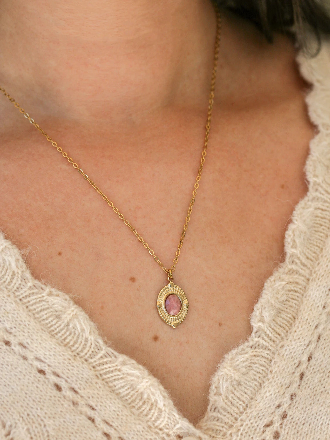 Collier Oracle (Rhodonite)