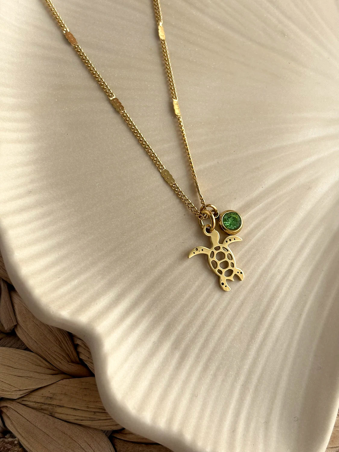 Collier Tortuga doré